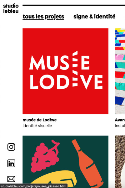 Site web du Studio Lebleu
